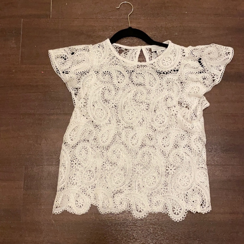 White lace blouse size small